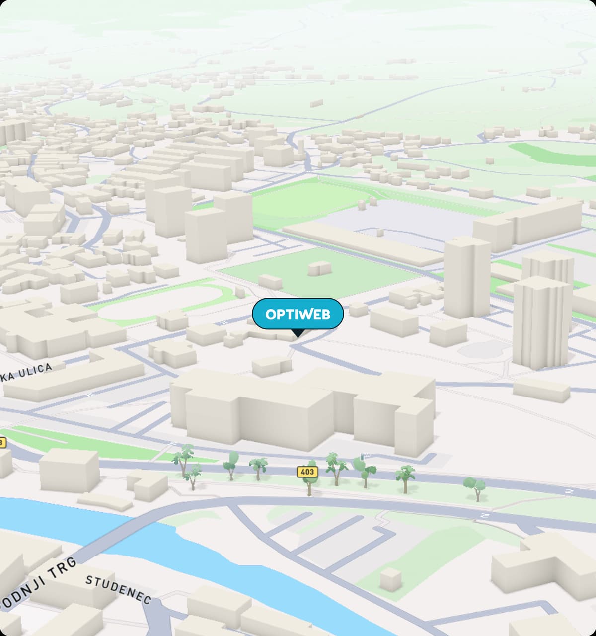 Map of Optiweb’s location