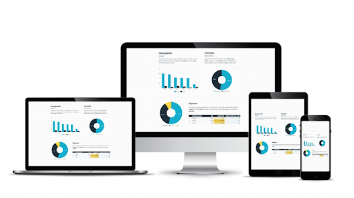 Graph screens in a personalized Google Data Studio report.