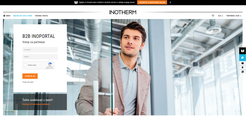 B2B portal for business partners of Inotherm - Inoportal cover.